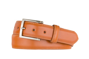 Glazed Calf Belt with Brushed Nickel Buckle