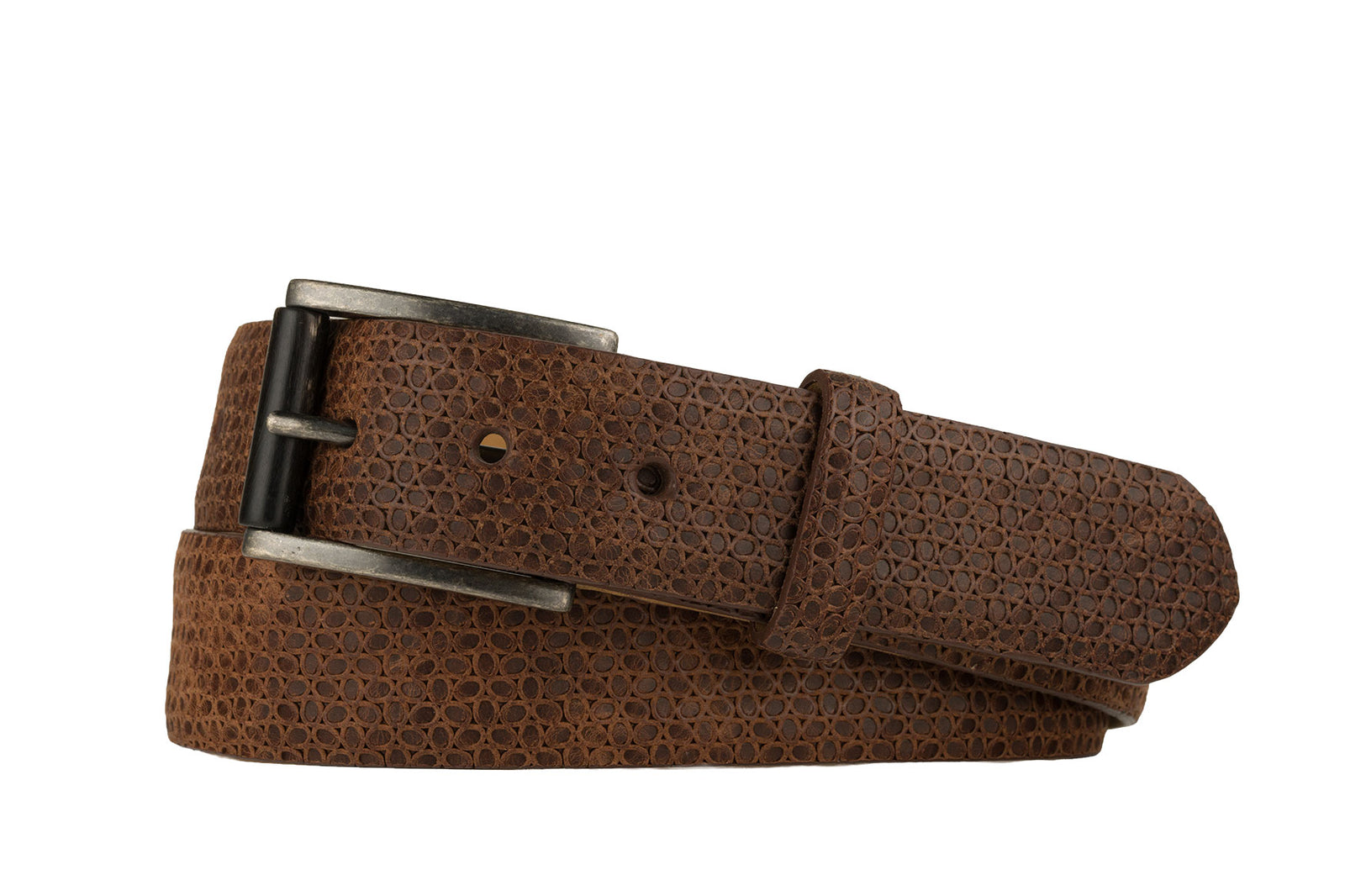 Blue Eyes Belt with Antique Nickel Buckle