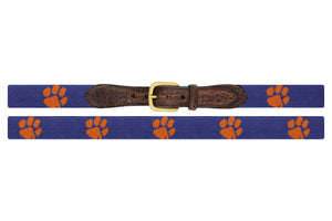 Smathers & Branson Clemson Croc Tab Needlepoint Belt