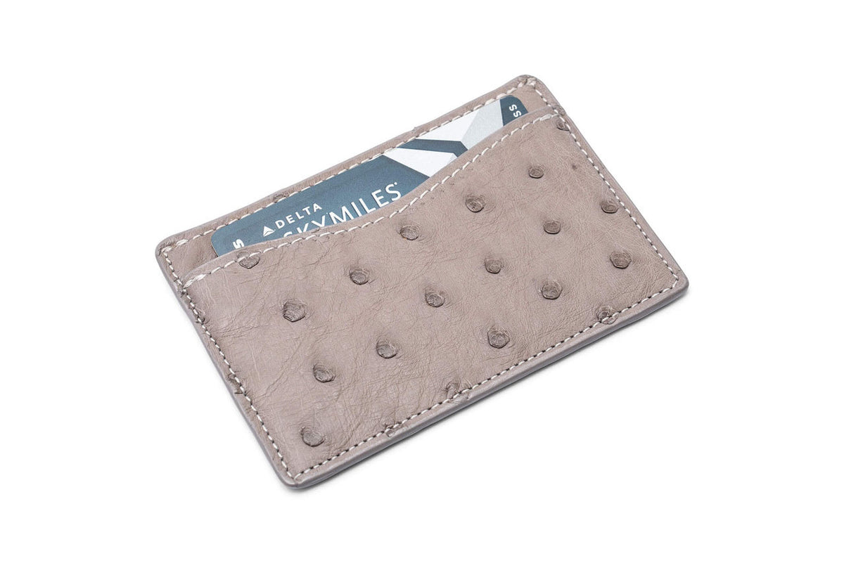 Ostrich Flat Card Case