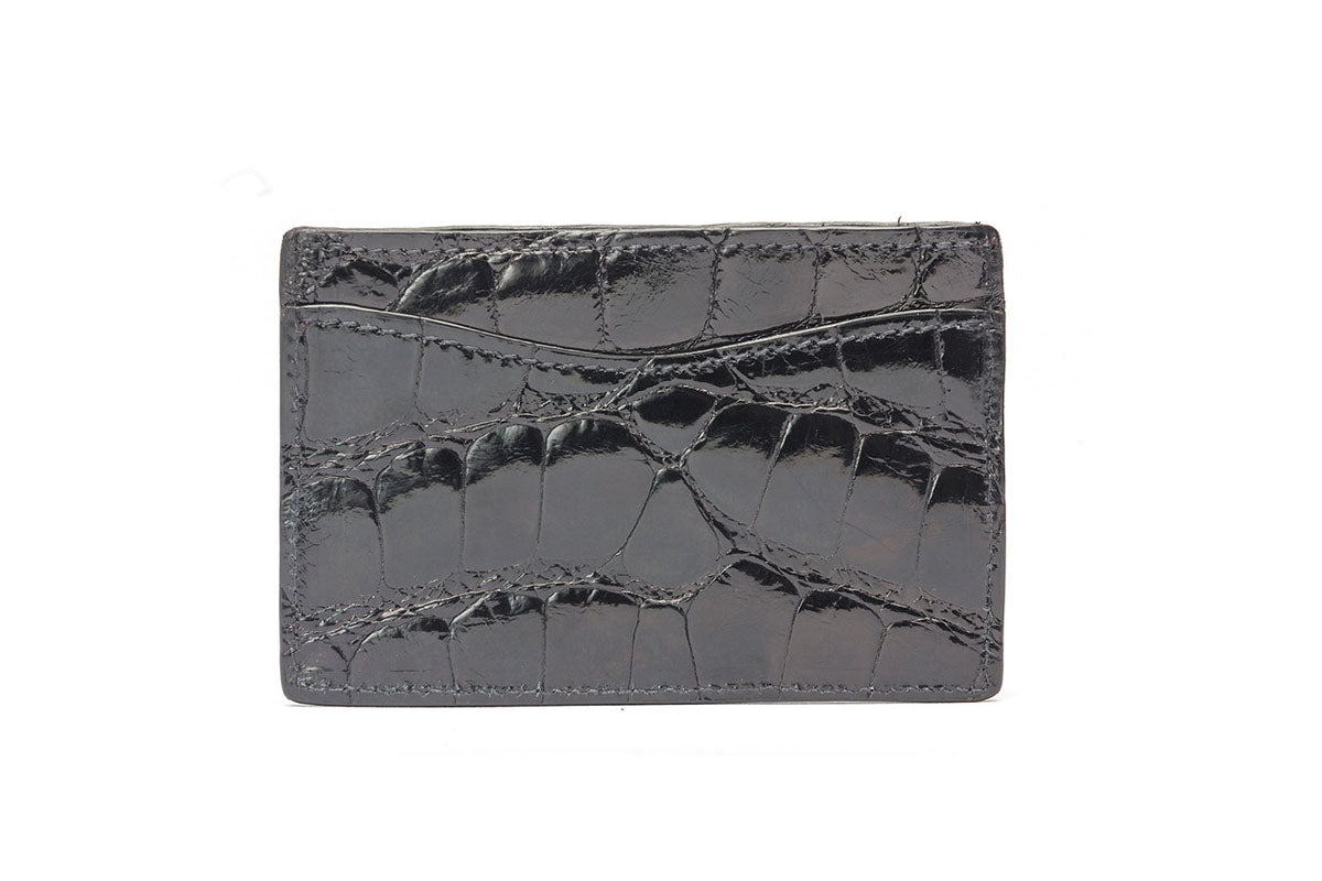 Glazed Alligator Flat Card Case