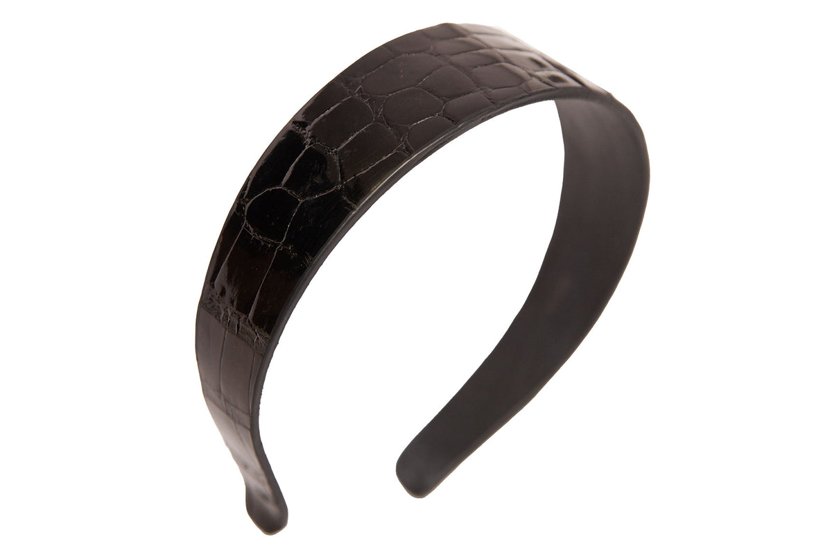 Headband in Glazed Alligator