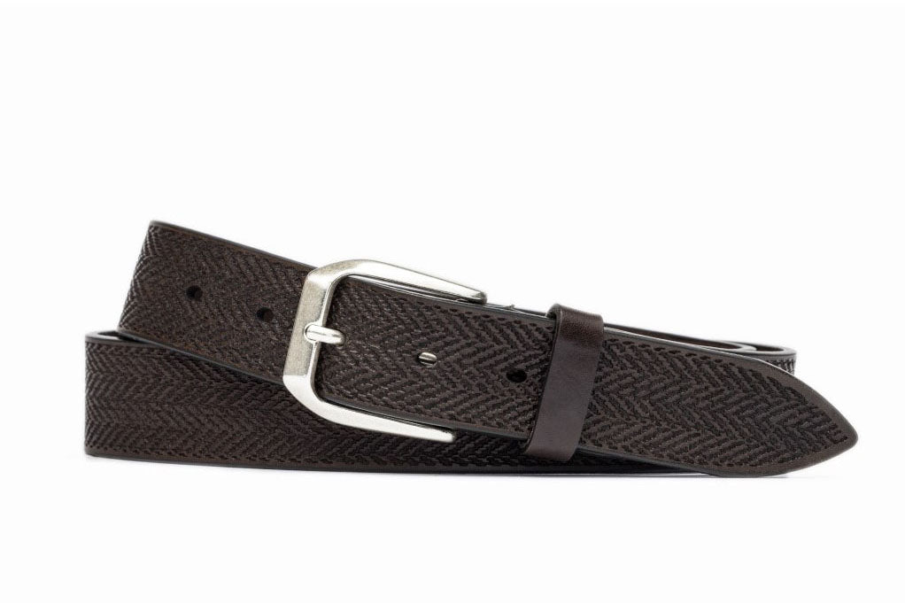 Italian Tracks Belt with Antiqued Nickel Buckle