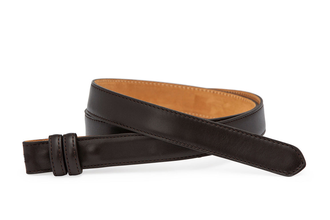 Extra-Long Glazed Calf Slide Belt Strap