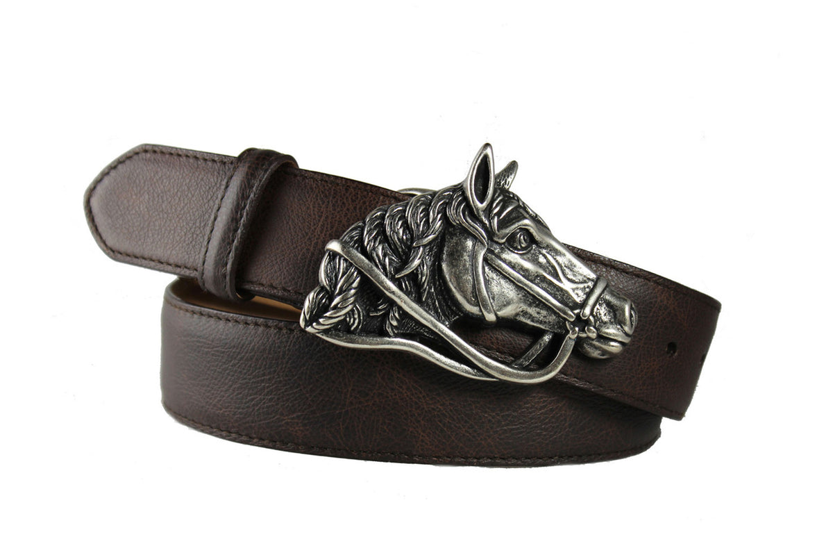 Outlaw Calf Belt with Horse Buckle