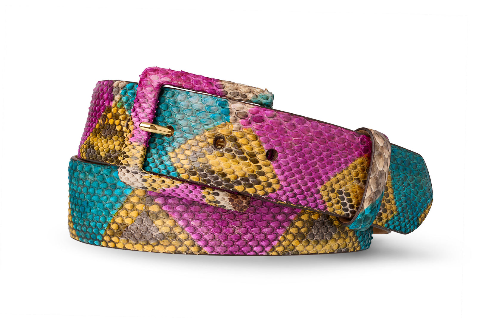 Python Belt with Covered Buckle