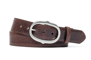 American Bison Belt with Antique Silver Buckle