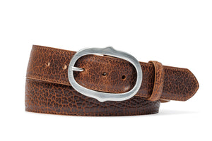 American Bison Belt with Antique Silver Buckle