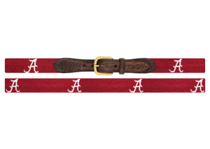 Smathers & Branson Alabama Croc Tab Needlepoint Belt