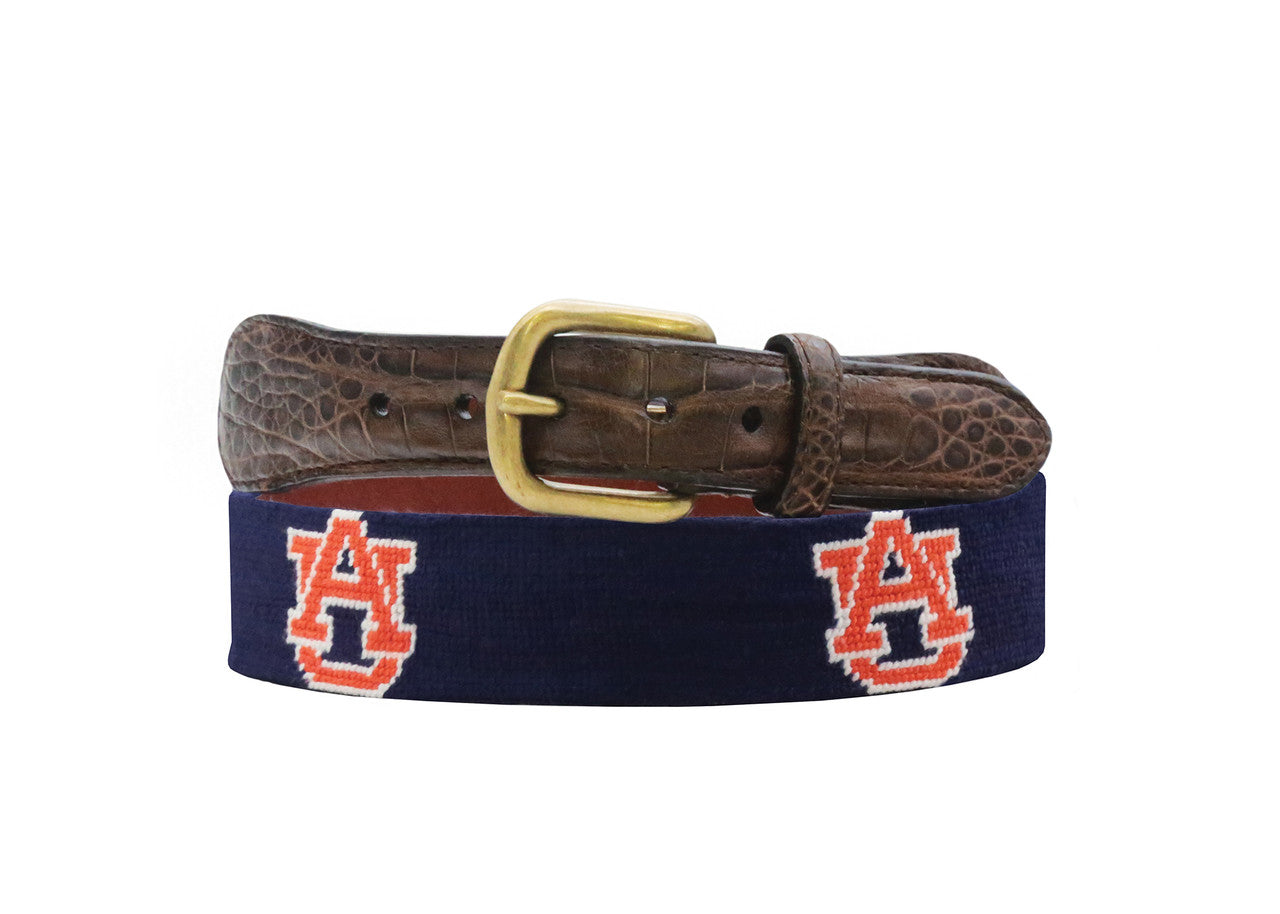 Luxury Needlepoint Belts with Croc Detailing | College Logo