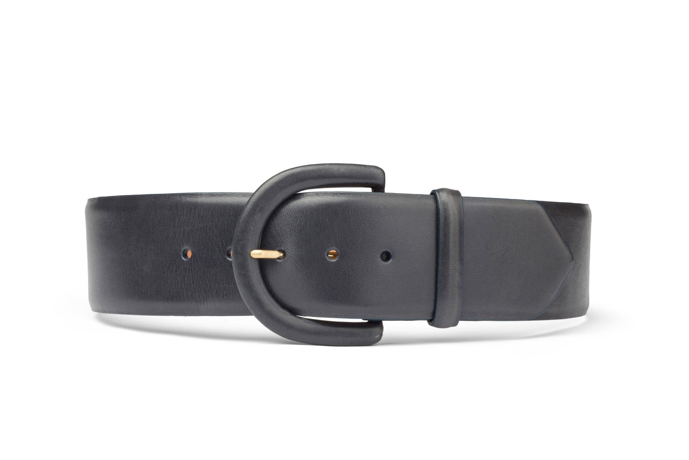 Contoured Calf Belt with Covered Buckle