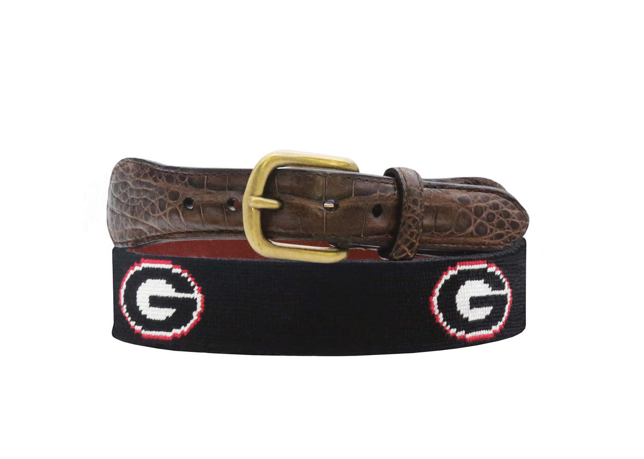 【日本未発売】 Smathers & Branson Georgia Croc Tab Needlepoint Belt - w 小物