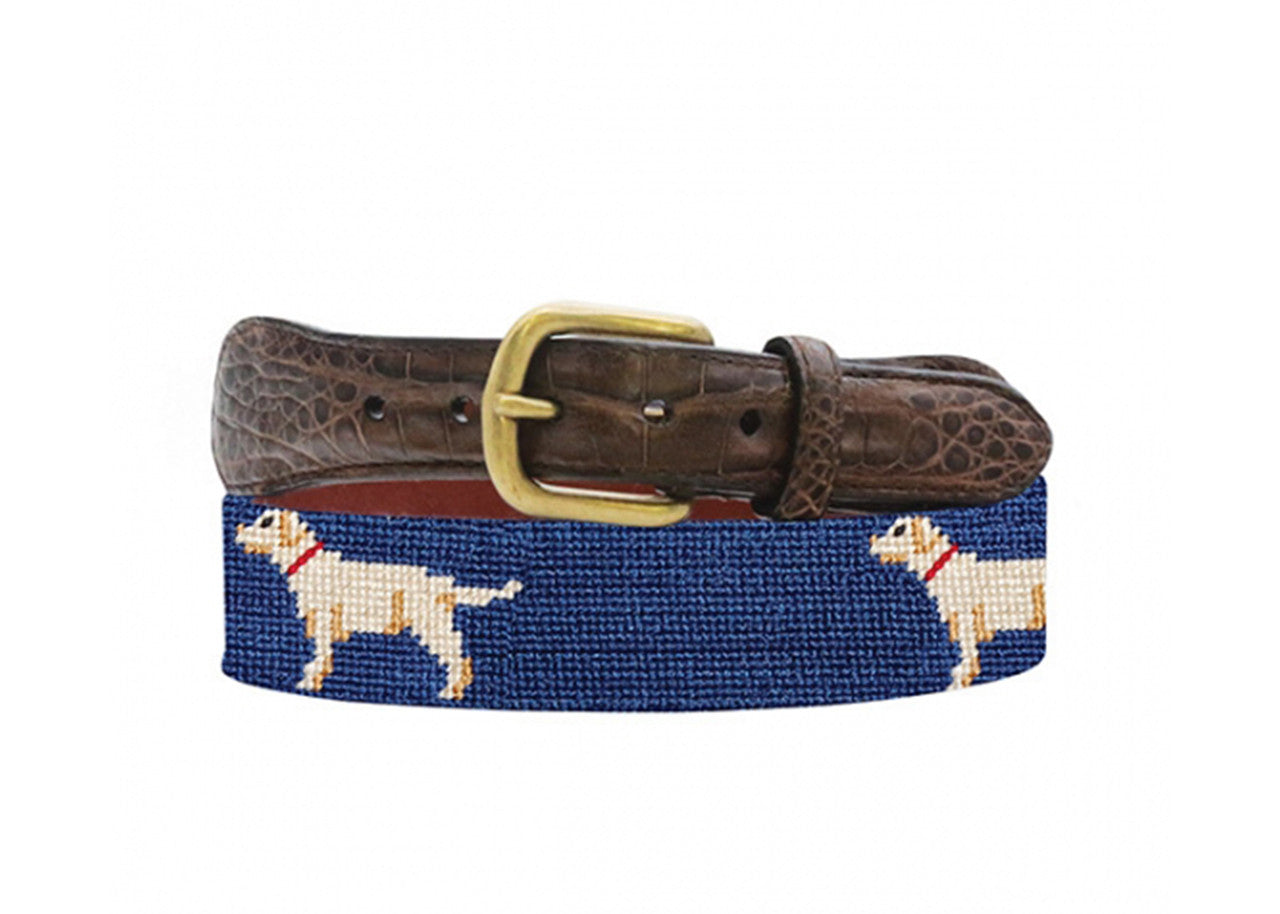 Luxury Needlepoint Belts with Croc Detailing | College Logo