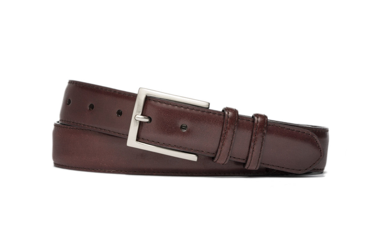 Horween Shell Cordovan Belt with Brushed Nickel Buckle