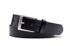 w.kleinberg Venice Calf Belt with Brushed Nickel Buckle in black leather